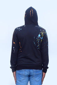 Black Paint Splatter Hoodie