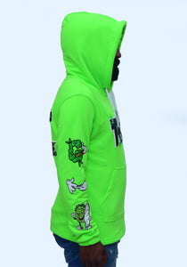 Lime Green Weed Hoodie