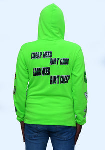 Lime Green Weed Hoodie