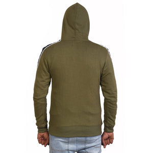 T Sign Olive Green Cotton Hoodie